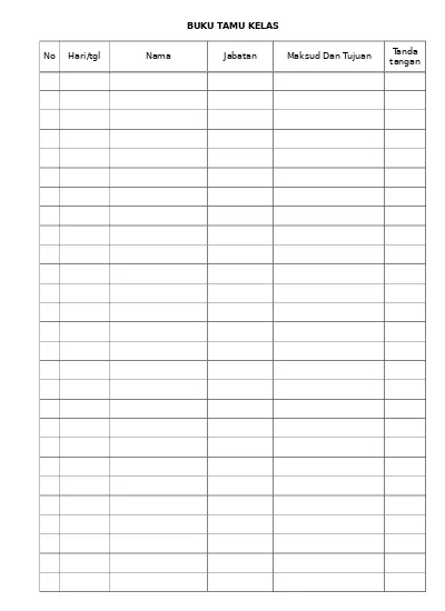 Detail Format Buku Tamu Excel Nomer 7