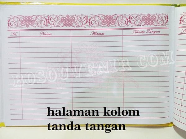 Detail Format Buku Tamu Undangan Pernikahan Nomer 18