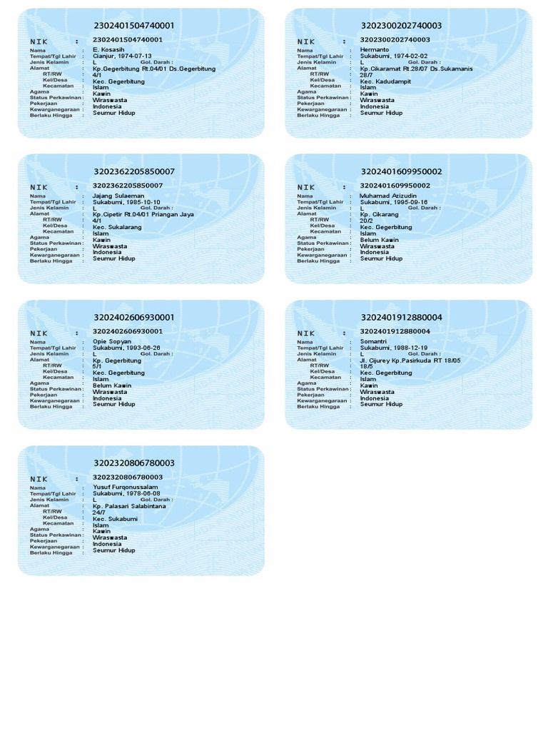 Detail Format E Ktp Kosong Nomer 21