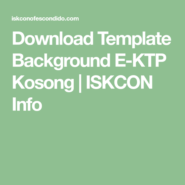 Detail Format E Ktp Kosong Nomer 31