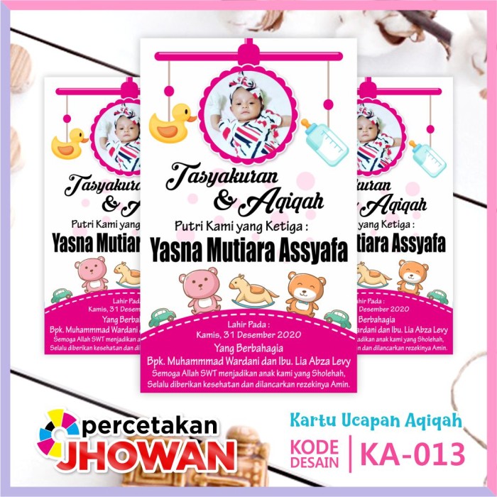 Detail Format Kartu Ucapan Aqiqah Nomer 43