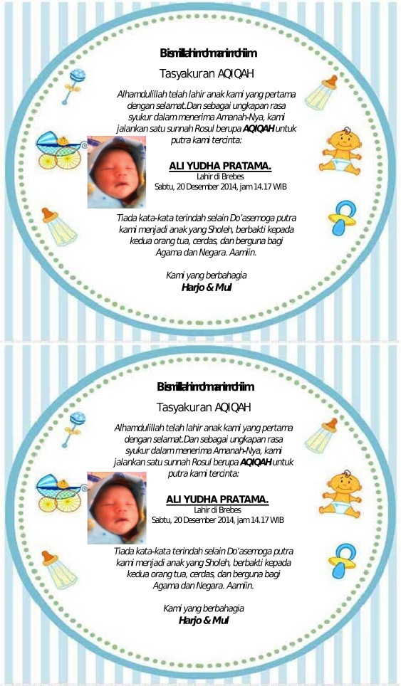 Detail Format Kartu Ucapan Aqiqah Nomer 54