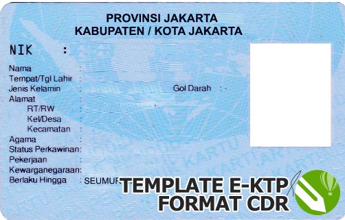 Detail Format Ktp Elektronik Kosong Cdr Nomer 4