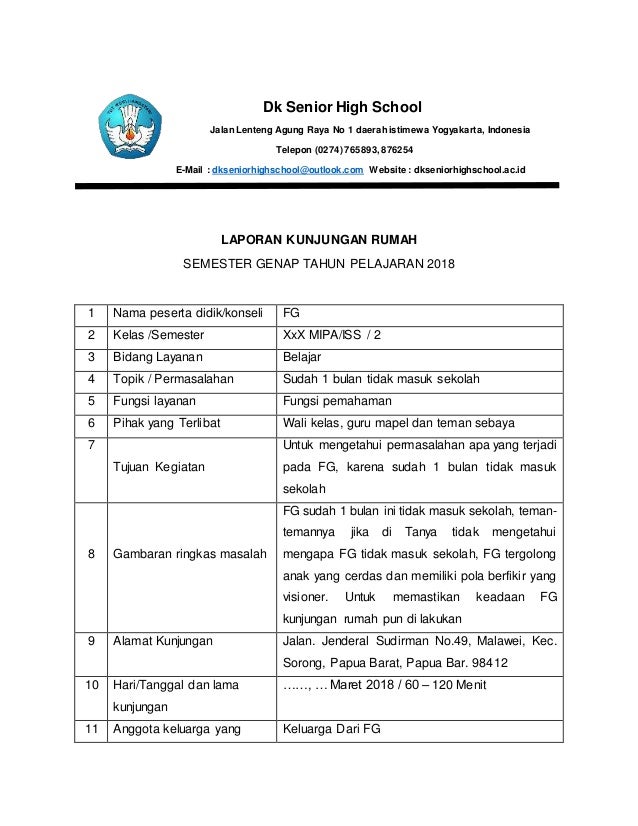 Detail Format Kunjungan Rumah Nomer 11