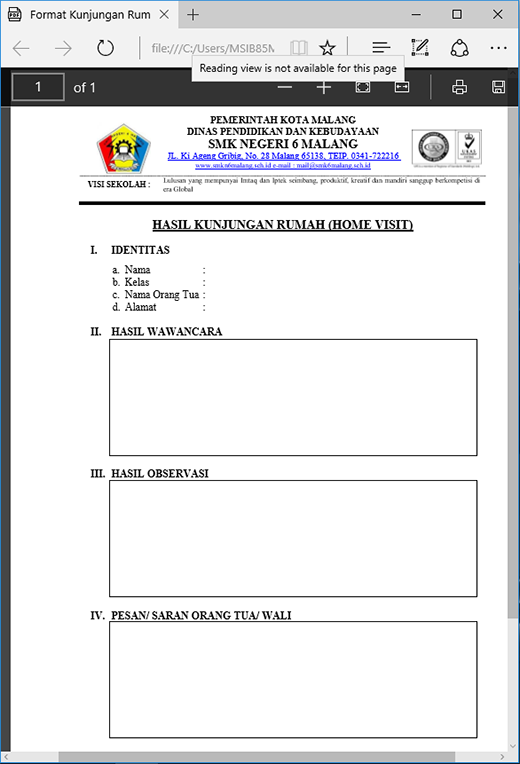 Detail Format Kunjungan Rumah Nomer 3