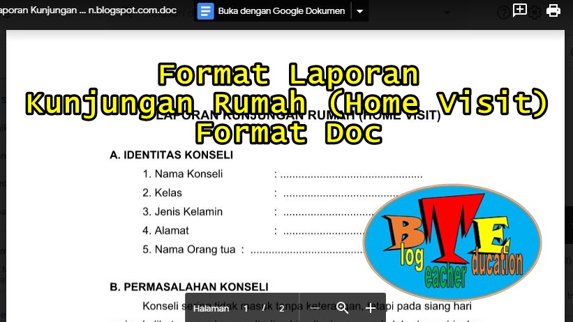 Detail Format Kunjungan Rumah Nomer 22