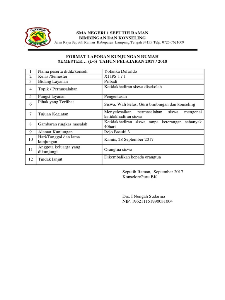 Detail Format Kunjungan Rumah Nomer 4