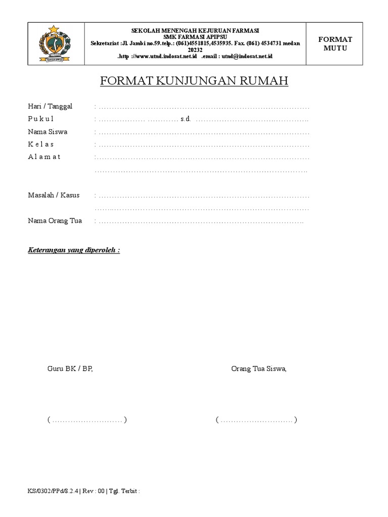 Detail Format Kunjungan Rumah Nomer 9