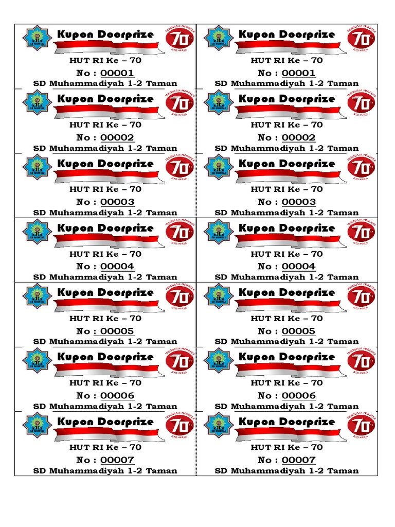 Detail Format Kupon Doorprize Doc Nomer 3