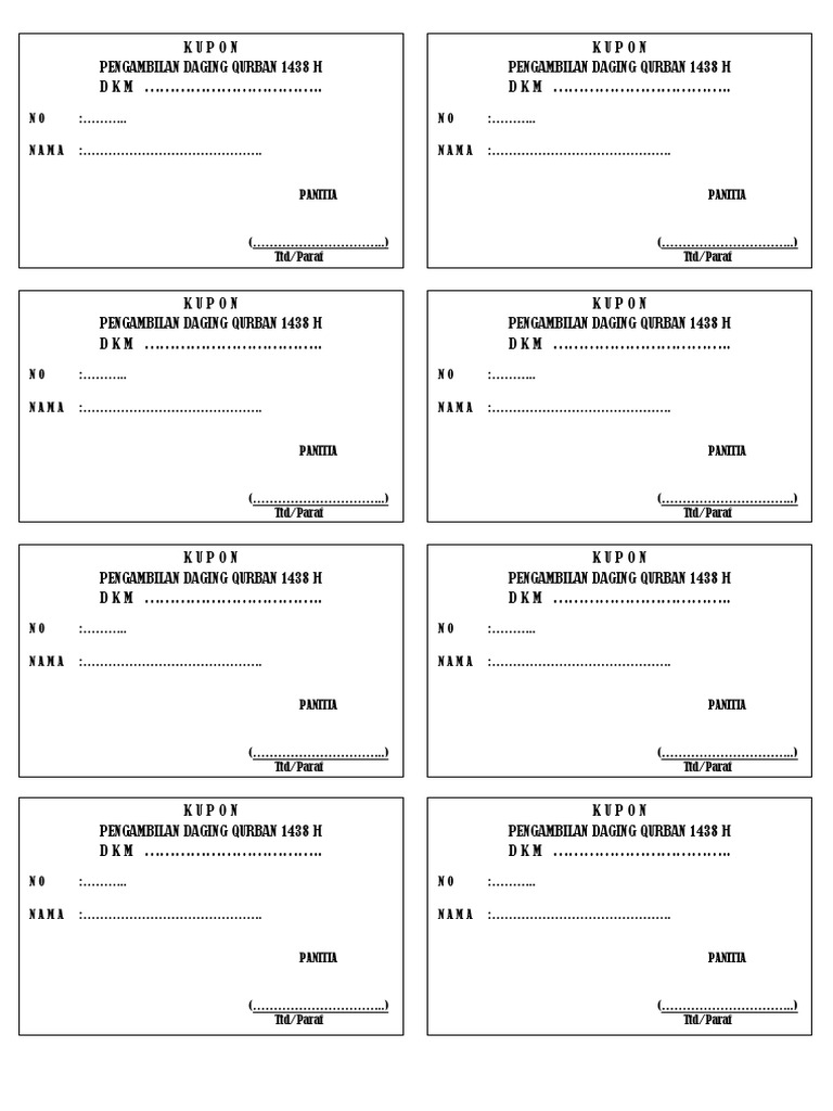 Detail Format Kupon Doorprize Doc Nomer 23