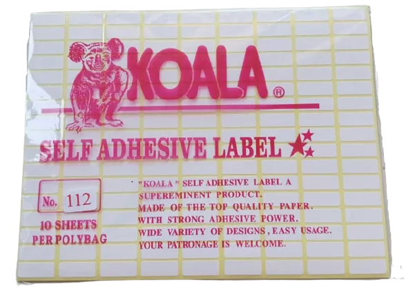 Detail Format Label Koala 112 Nomer 24