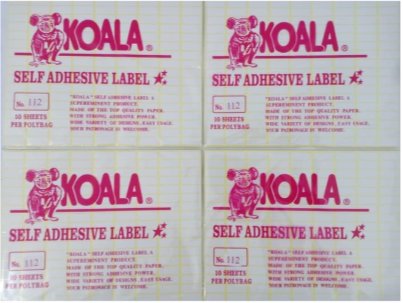 Detail Format Label Koala 112 Nomer 29