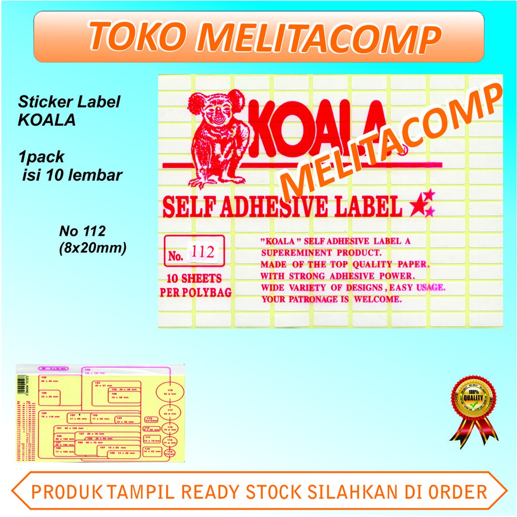 Detail Format Label Koala 112 Nomer 30