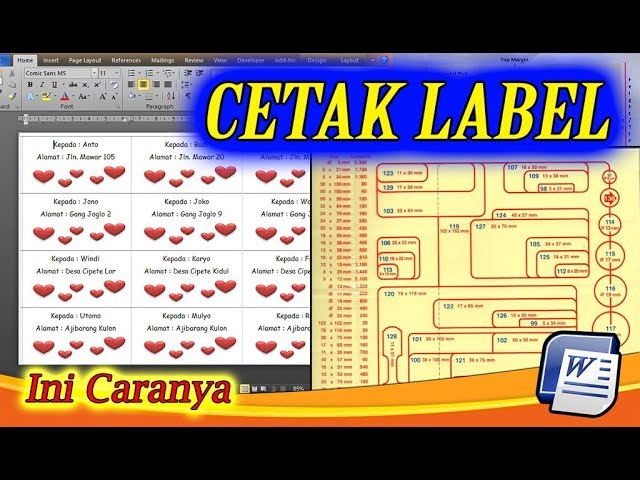 Detail Format Label Koala 112 Nomer 40