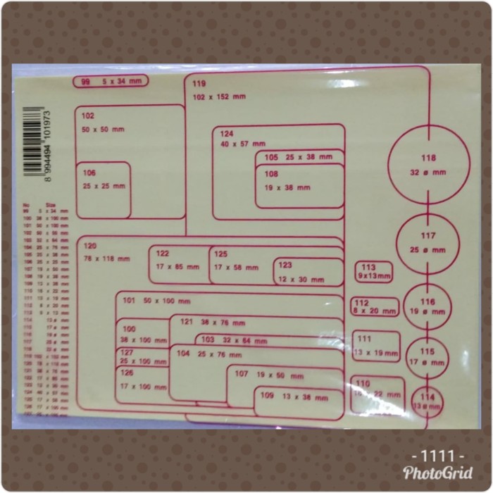 Detail Format Label Koala 112 Nomer 7