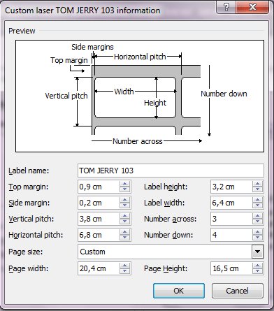 Detail Format Label Tom Jerry 103 Ms Word 2010 Nomer 2