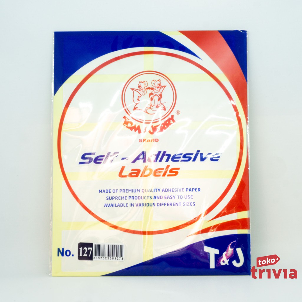 Detail format label tom jerry 127 koleksi nomer 9