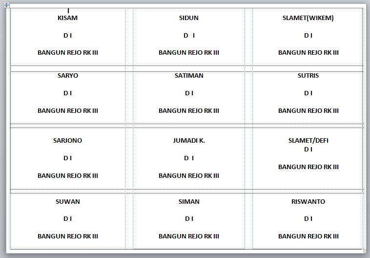 Detail Format Label Undangan 103 Nomer 31