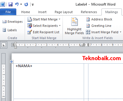 Detail Format Label Undangan 121 Nomer 45