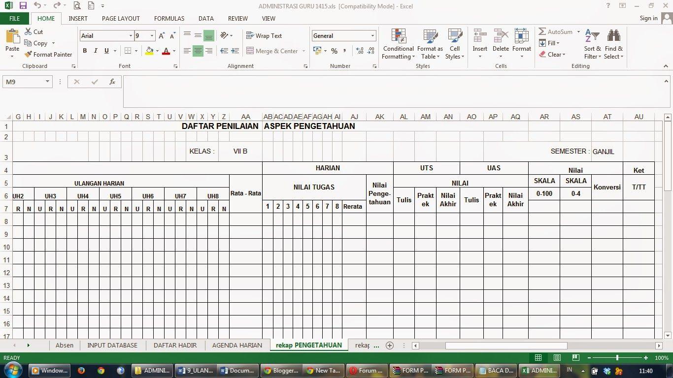 Format Nilai K13 Revisi 2017 Smk Gambar Teknik - KibrisPDR