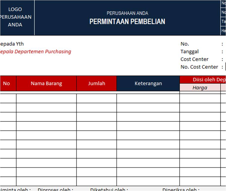 Detail Format Order Pembelian Nomer 9