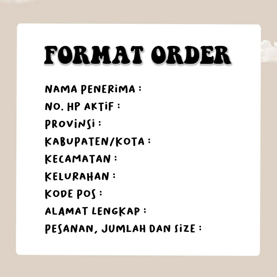 Detail Format Order Pesanan Nomer 5