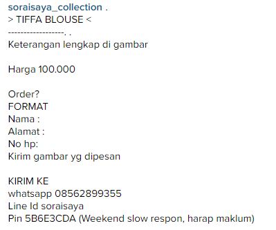 Detail Format Order Pesanan Nomer 20