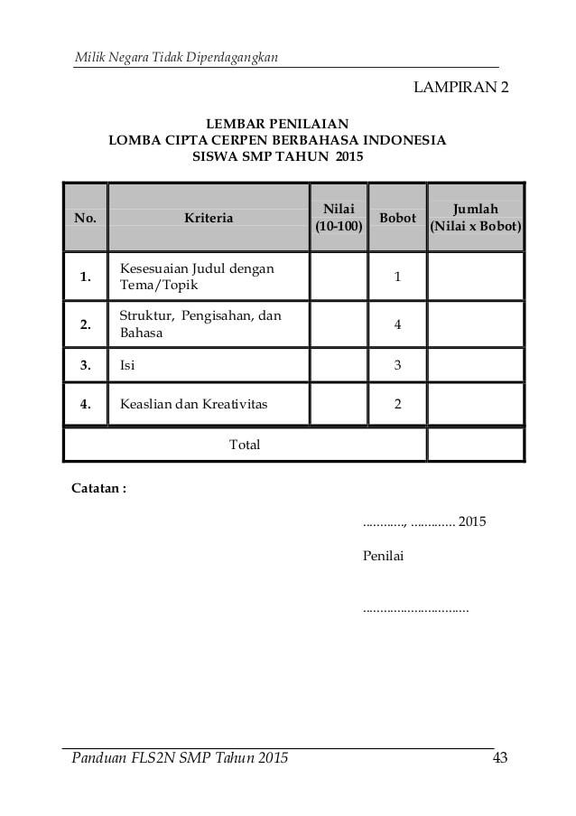 Detail Format Penilaian Lomba Kaligrafi Nomer 20