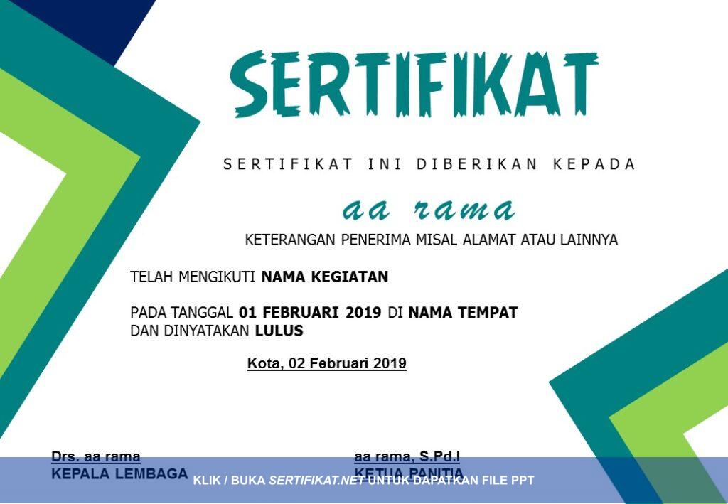 Detail Format Sertifikat Kosong Nomer 23