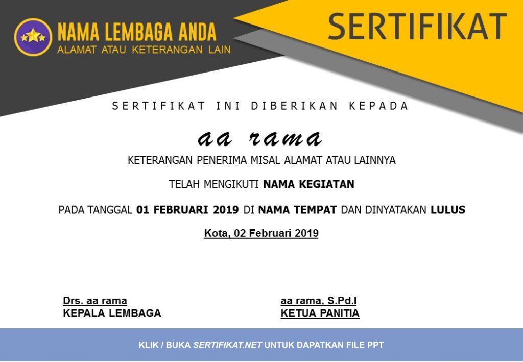 Detail Format Sertifikat Kosong Word Nomer 30