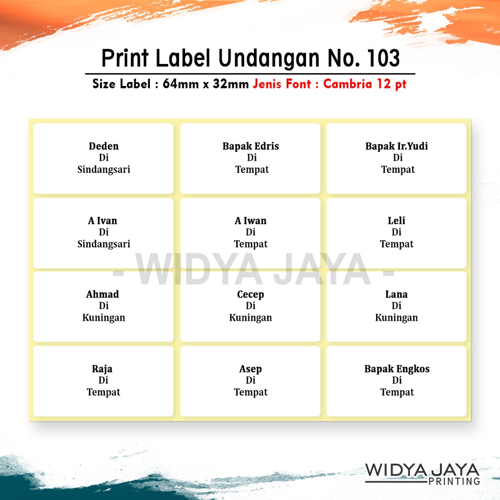 Detail Format Stiker Undangan Nomer 10