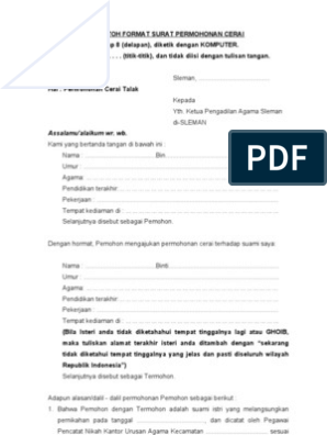 Detail Format Surat Cerai Nomer 20