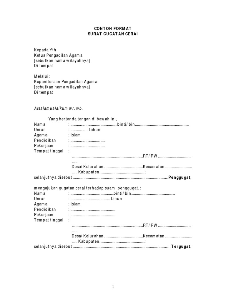 Detail Format Surat Cerai Nomer 6