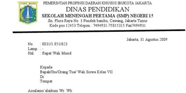 Detail Format Surat Dinas Nomer 41