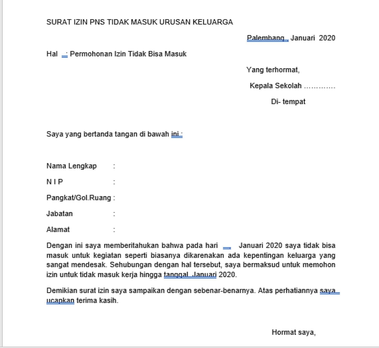 Detail Format Surat Izin Nomer 24