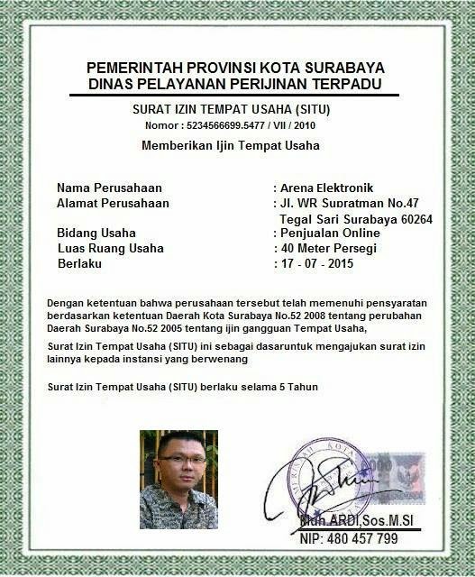 Detail Format Surat Izin Tempat Usaha Nomer 8