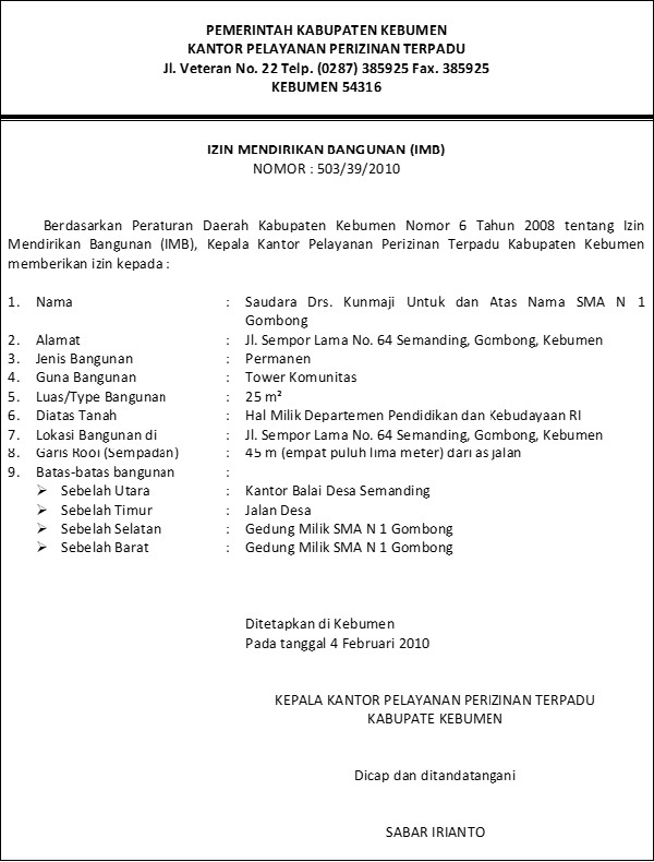 Detail Format Surat Izin Usaha Nomer 34