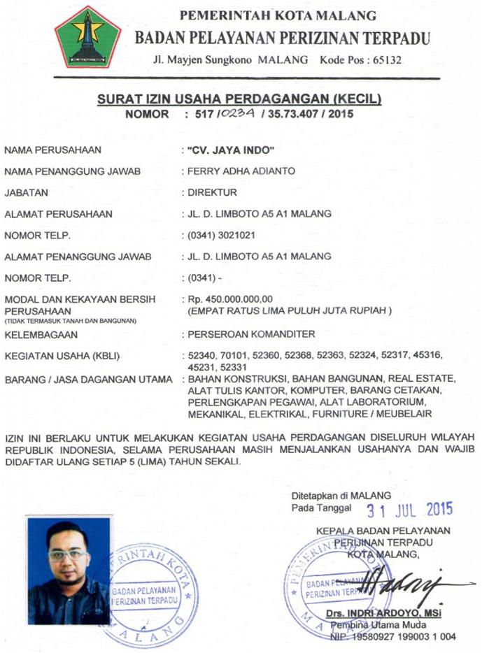 Detail Format Surat Izin Usaha Nomer 38