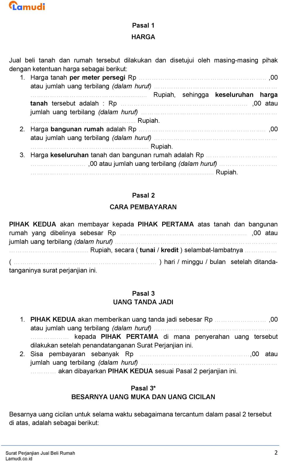 Detail Format Surat Jual Beli Rumah Nomer 30