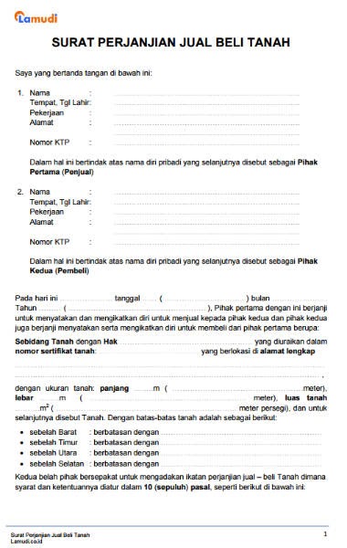 Detail Format Surat Jual Beli Rumah Nomer 46