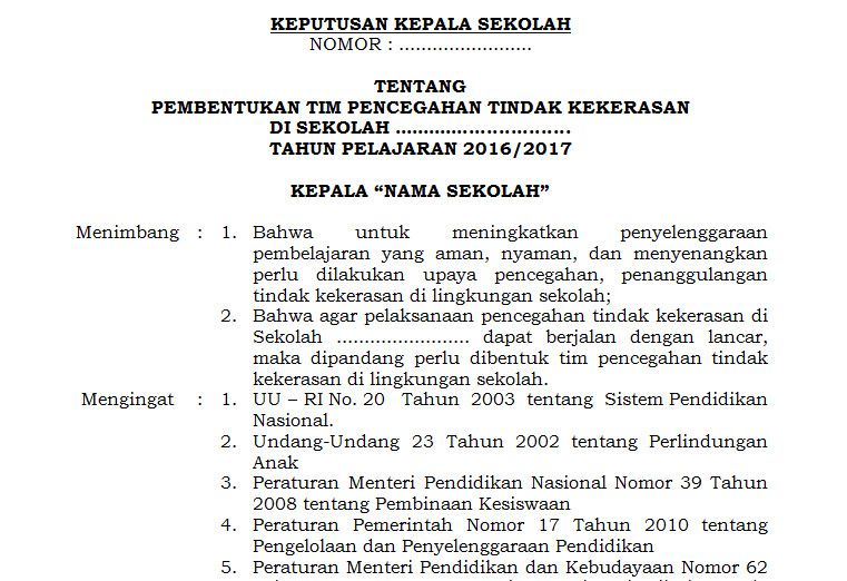 Detail Format Surat Keputusan Nomer 48