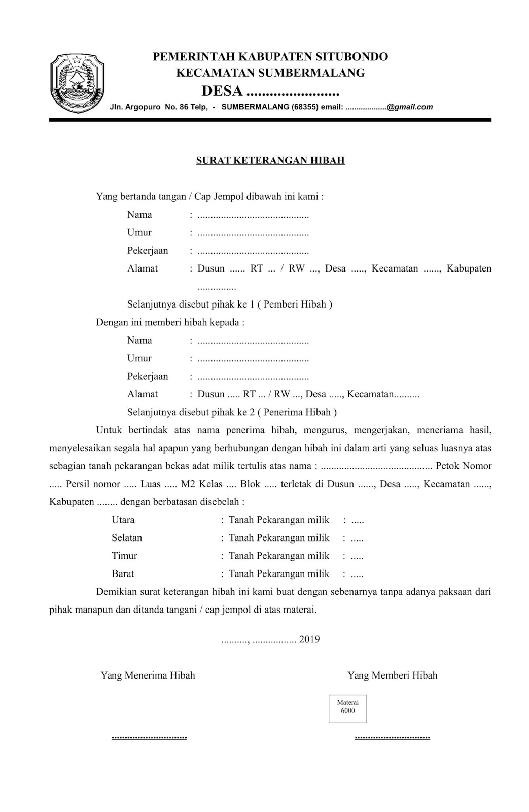 Detail Format Surat Keterangan Nomer 14