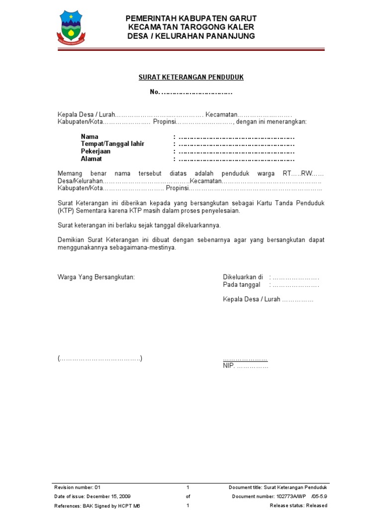 Detail Format Surat Keterangan Nomer 21