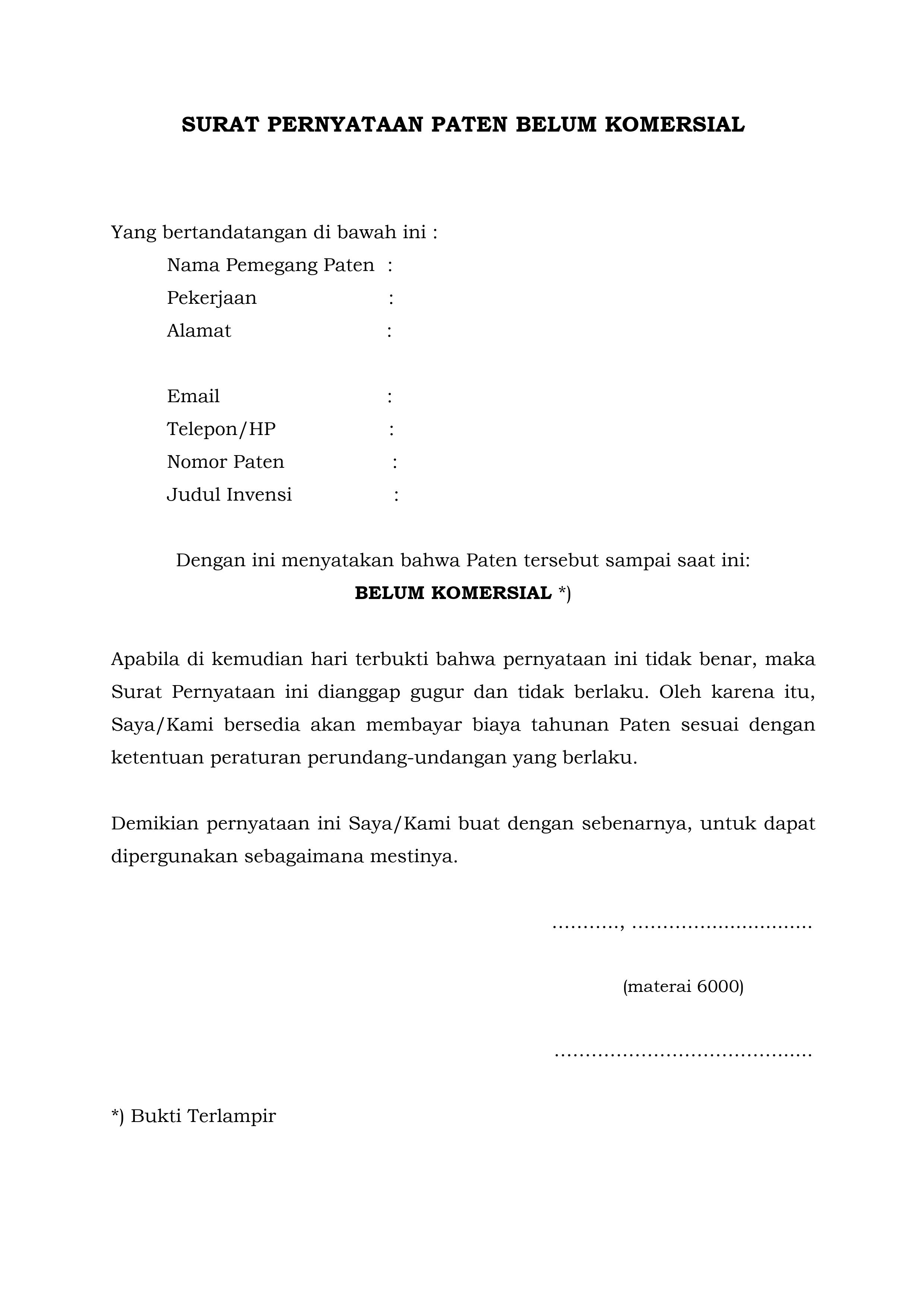 Detail Format Surat Keterangan Nomer 31