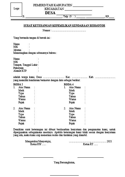 Detail Format Surat Keterangan Nomer 36