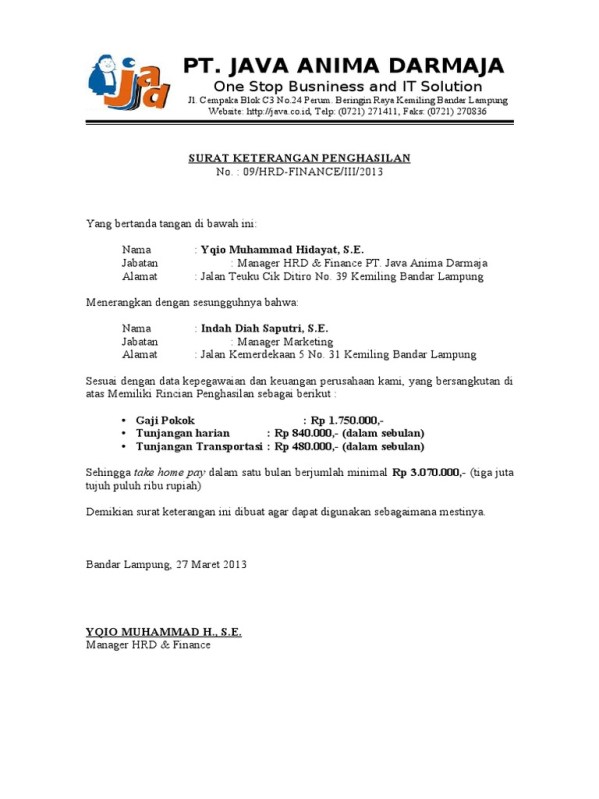 Detail Format Surat Keterangan Magang Nomer 9