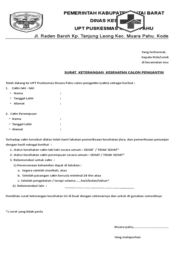 Detail Format Surat Keterangan Sehat Nomer 36