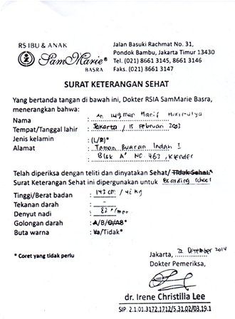 Detail Format Surat Keterangan Sehat Nomer 38