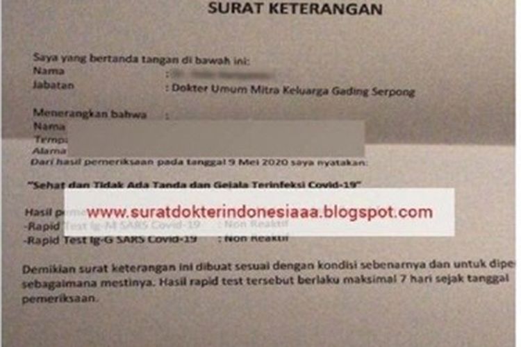 Download Format Surat Keterangan Sehat Nomer 47