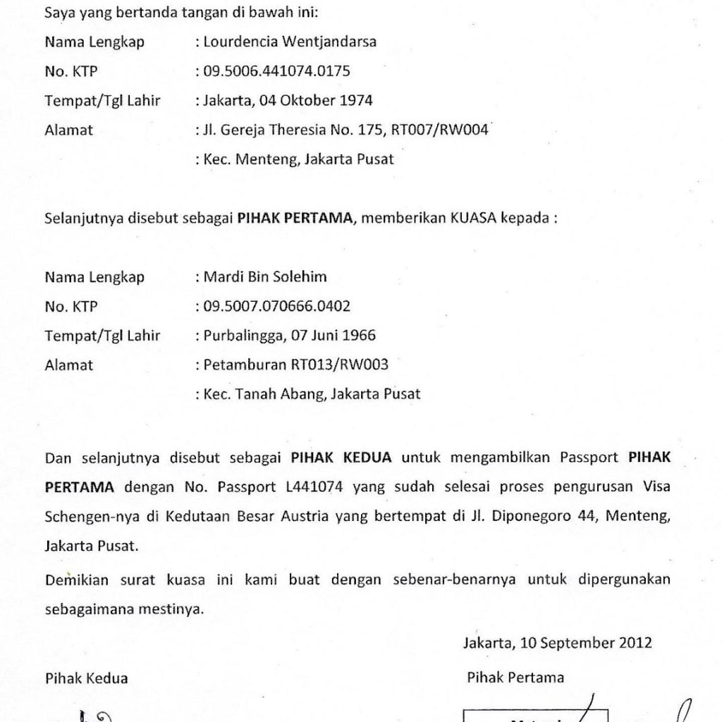 Detail Format Surat Kuasa Nomer 47